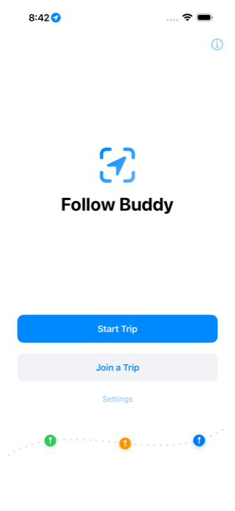 Follow Buddy home screen
